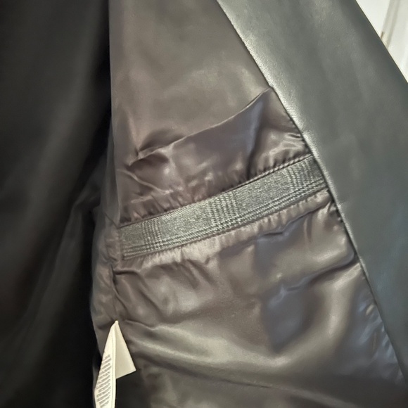 Avec Les Filles Women's Faux-Leather-Trim Cropped Jacket, BLACK, SIZE 14 NWT - Picture 13 of 15